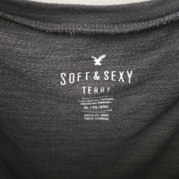 American Eagle Outfitters Black Romper with White Trim - Picture 3 of 3